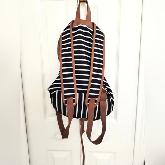 Navy Striped Backpack - Picture 6 of 10